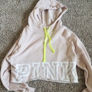 XS VS PINK Crop Hoodie